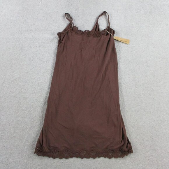 SKIMS Fits Everybody Lace Slip Dress Womens XL Cocoa Brown New with FLAW - Picture 2 of 9